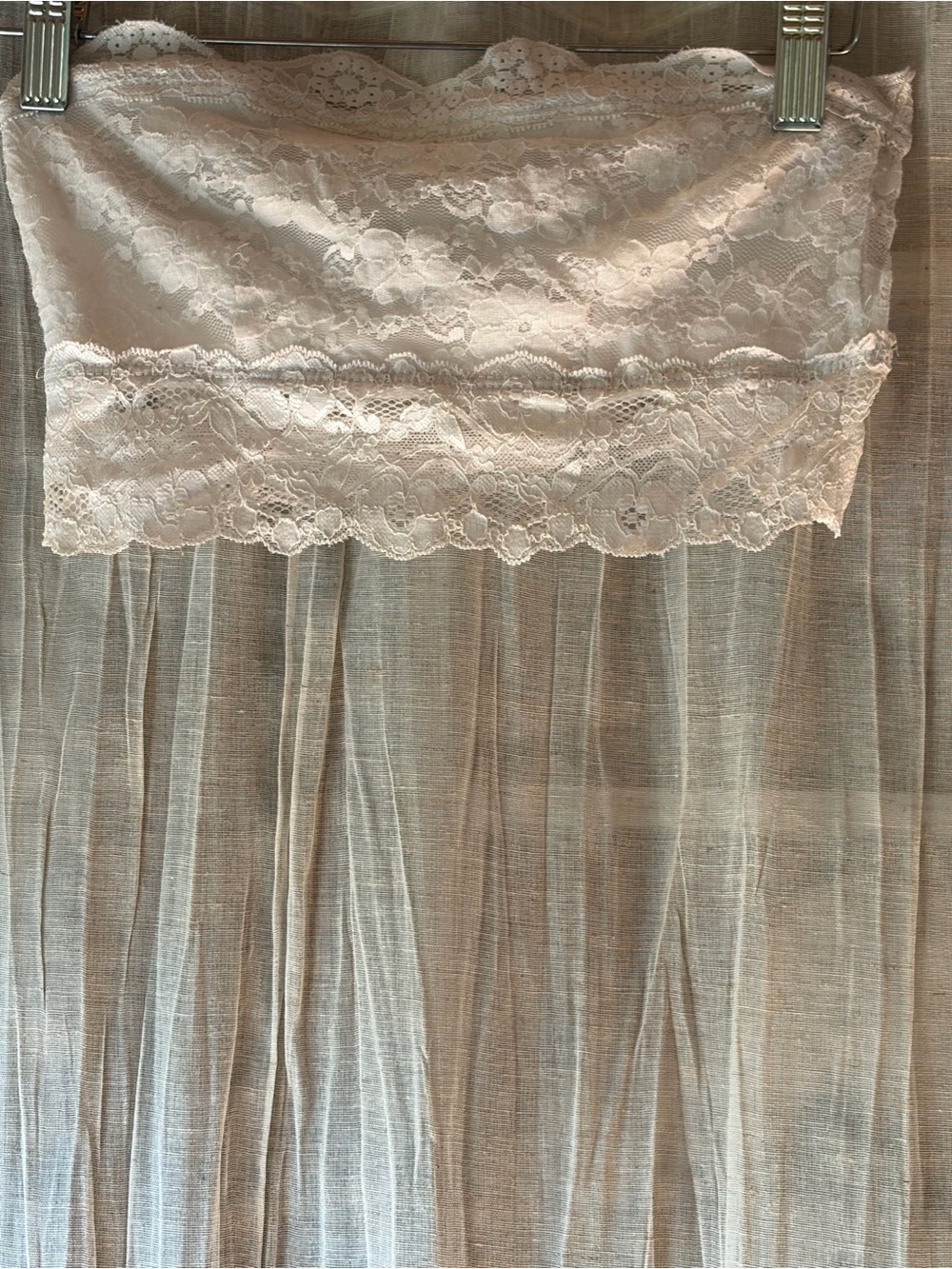 Source Unknown Cream Lace Bandeau Bralette XS-M